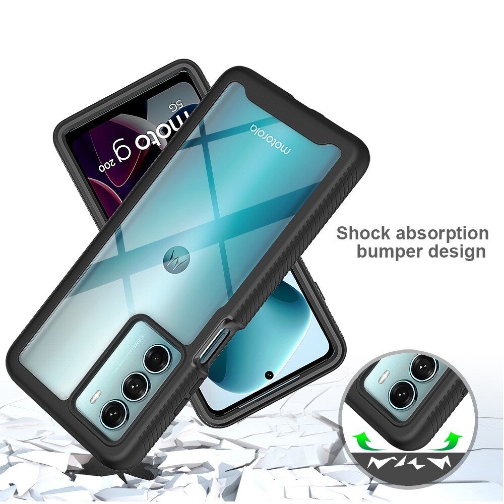 Motorola Moto G200 Full Protection Case Zwart