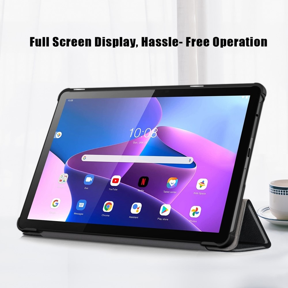 Lenovo Tab M10 (3rd gen) Tri-fold Hoesje Zwart