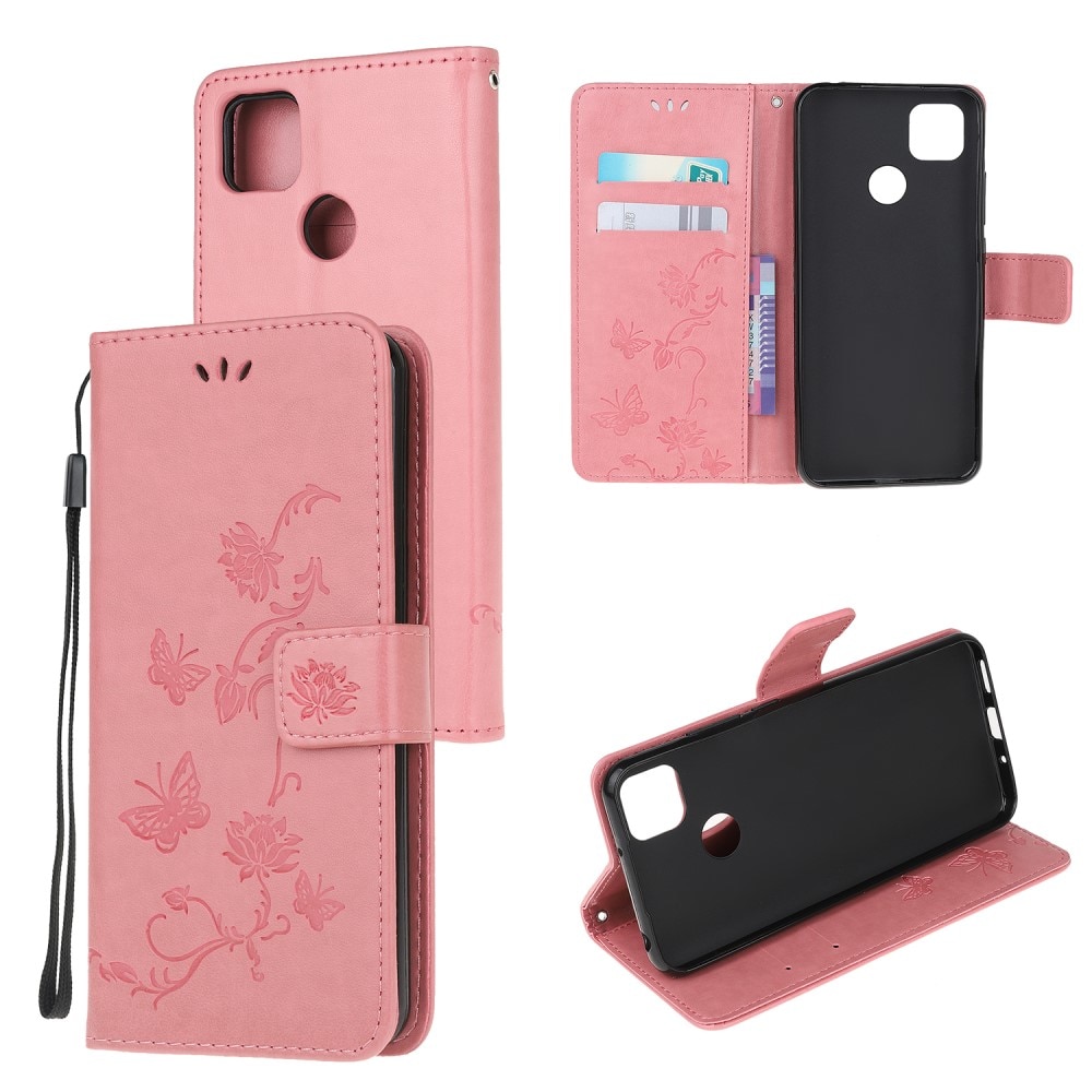 Xiaomi Redmi 9C Leren vlinderhoesje Roze