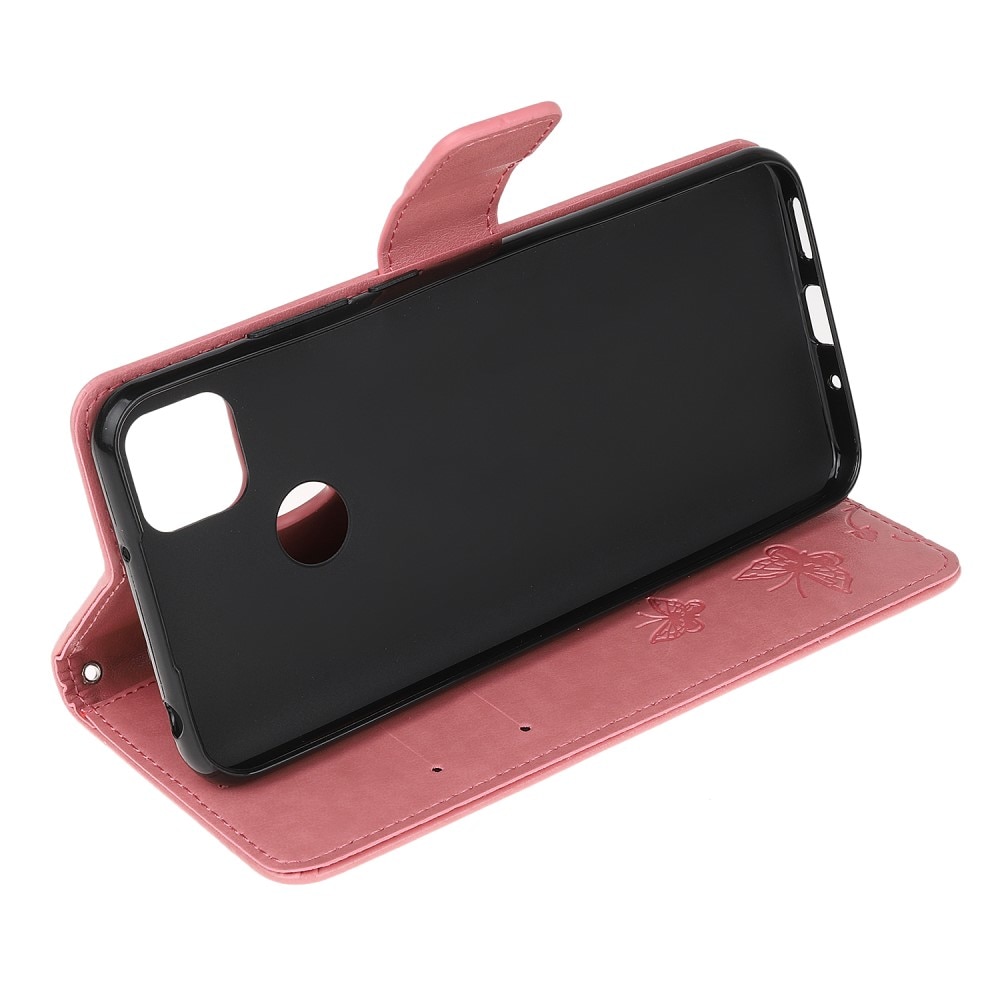 Xiaomi Redmi 9C Leren vlinderhoesje Roze