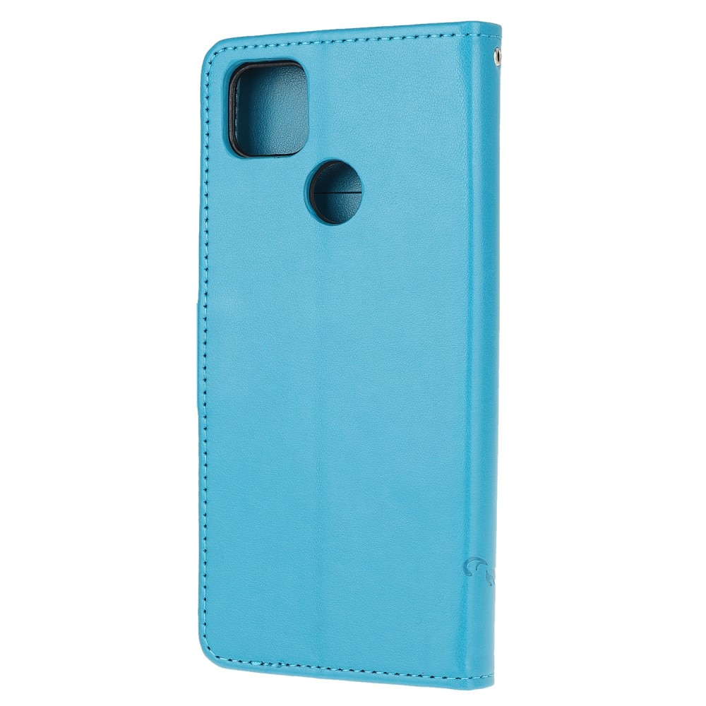 Xiaomi Redmi 9C Leren vlinderhoesje Blauw