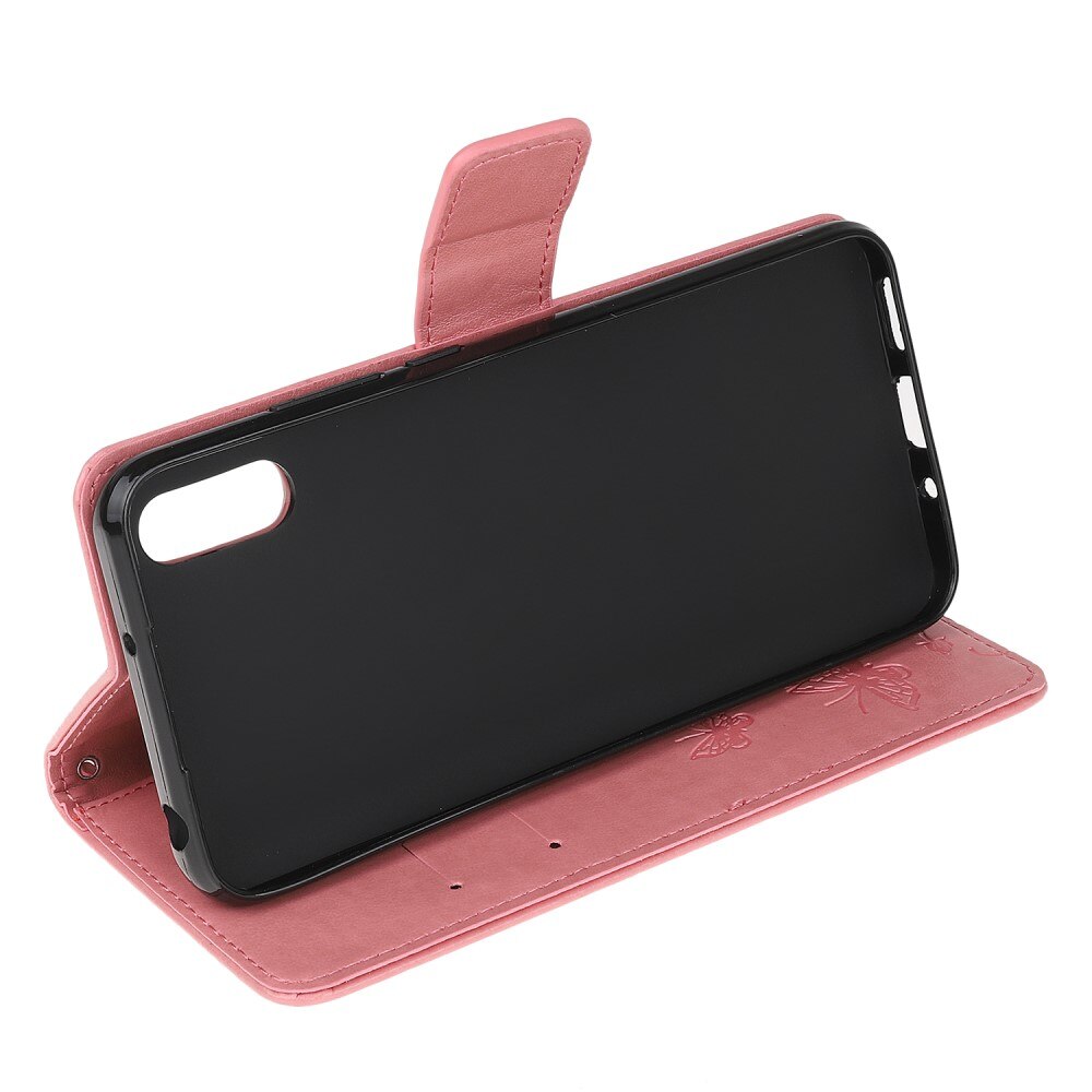Xiaomi Redmi 9AT Leren vlinderhoesje Roze
