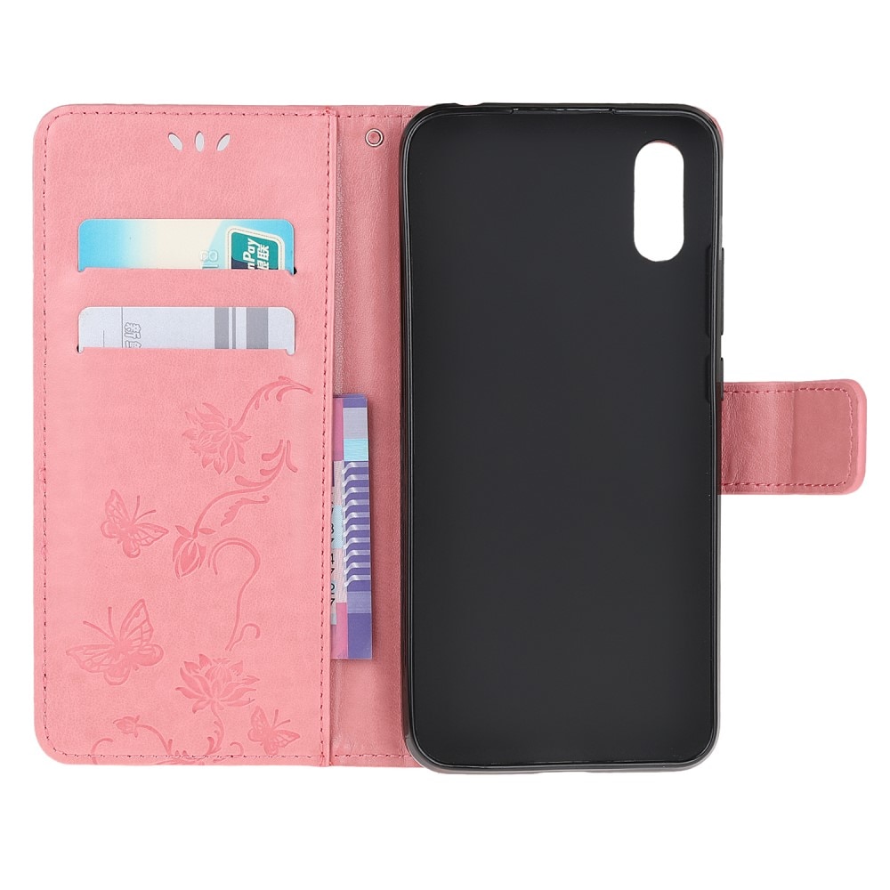 Xiaomi Redmi 9AT Leren vlinderhoesje Roze