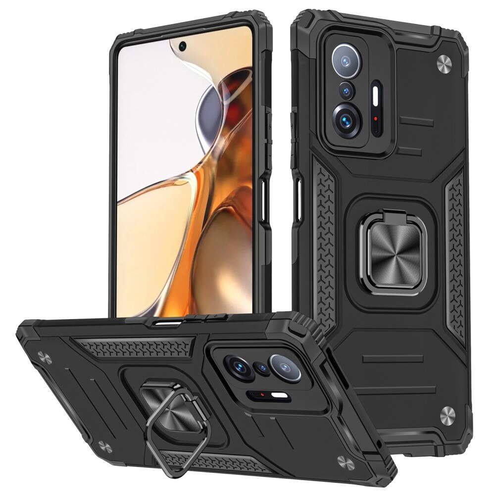 Xiaomi 11T/11T Pro Hybridcase Tech Ring Zwart