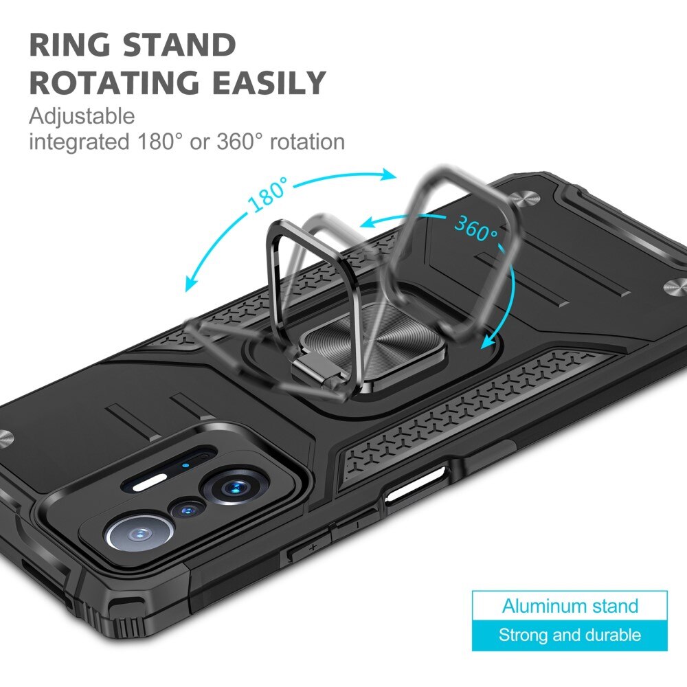 Xiaomi 11T/11T Pro Hybridcase Tech Ring Zwart