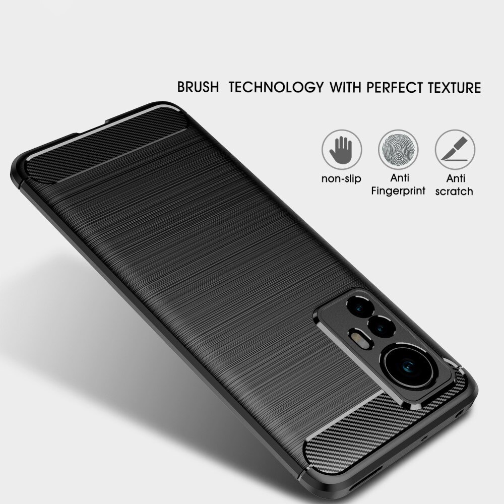 Hoesje TPU Brushed Xiaomi 12 Zwart