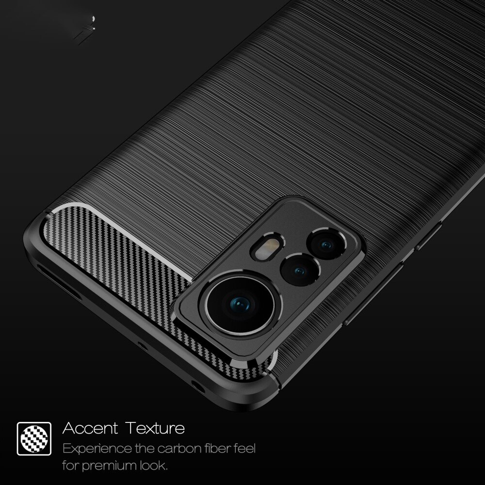 Hoesje TPU Brushed Xiaomi 12 Zwart
