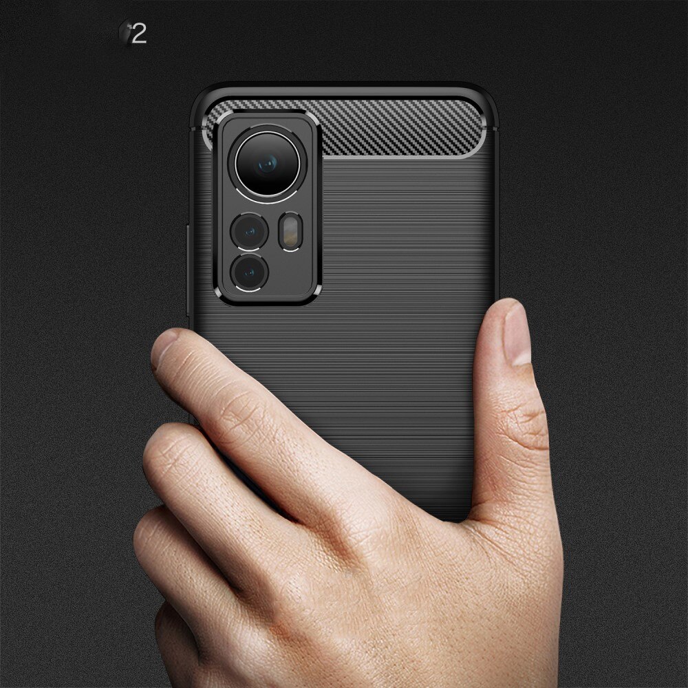 Hoesje TPU Brushed Xiaomi 12 Zwart