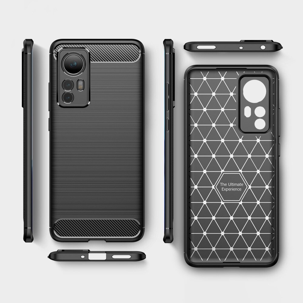 Hoesje TPU Brushed Xiaomi 12 Zwart