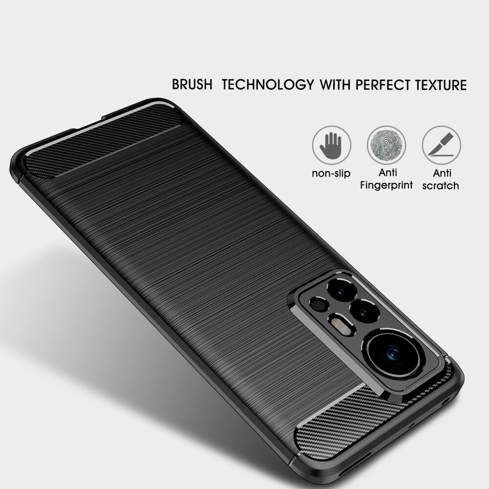 Hoesje TPU Brushed Xiaomi 12 Pro Zwart