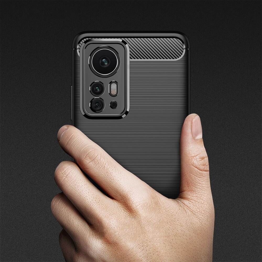 Hoesje TPU Brushed Xiaomi 12 Pro Zwart