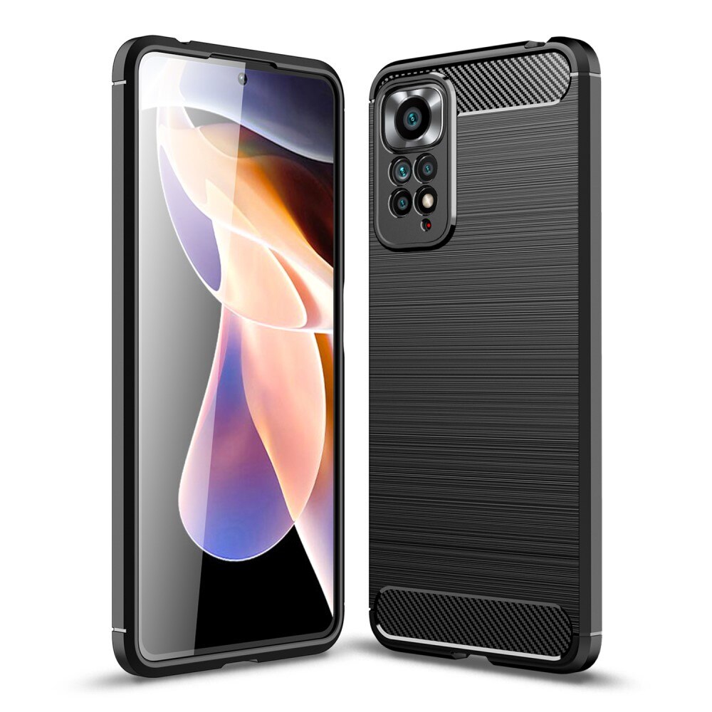 Hoesje TPU Brushed Xiaomi Redmi Note 11 Pro Zwart