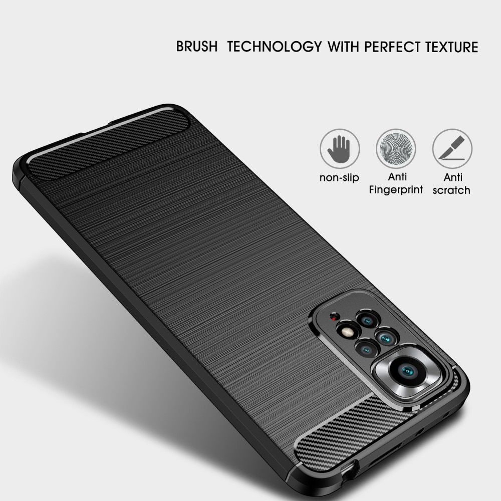 Hoesje TPU Brushed Xiaomi Redmi Note 11 Pro Zwart