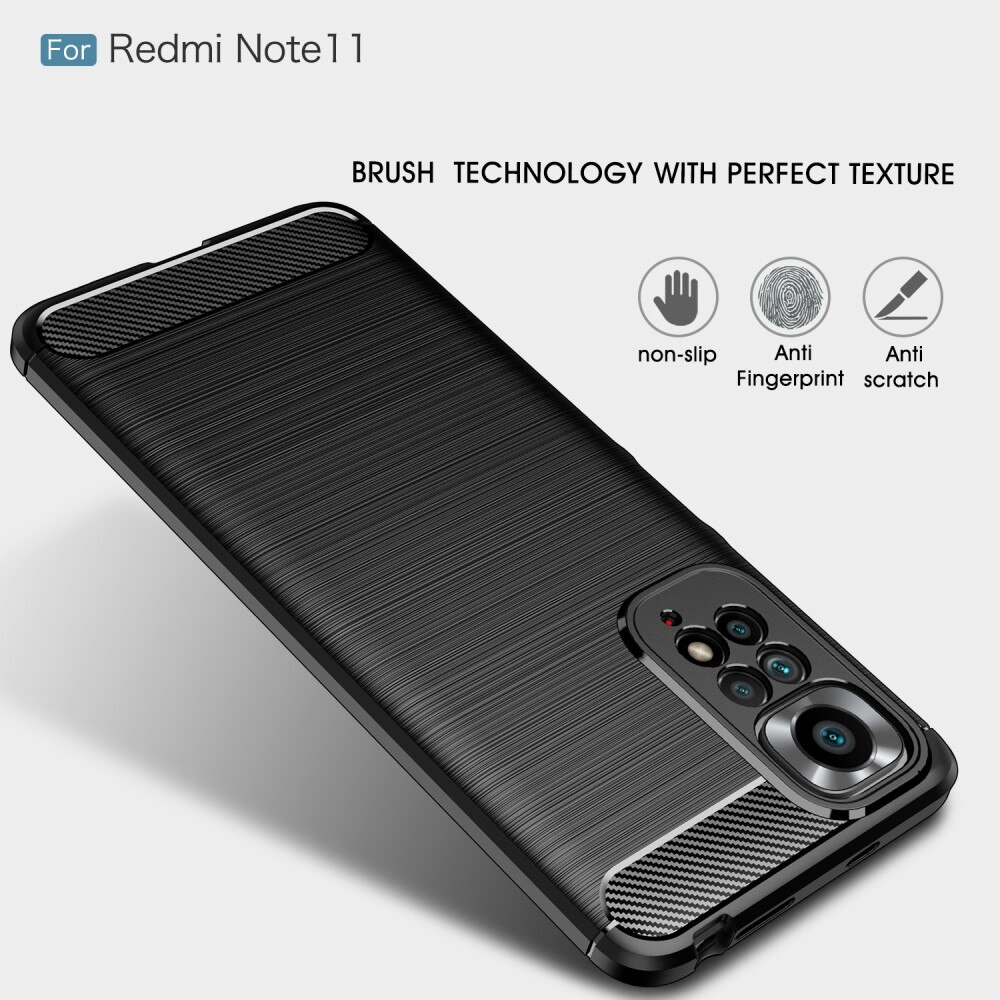 Hoesje TPU Brushed Xiaomi Redmi Note 11 Zwart