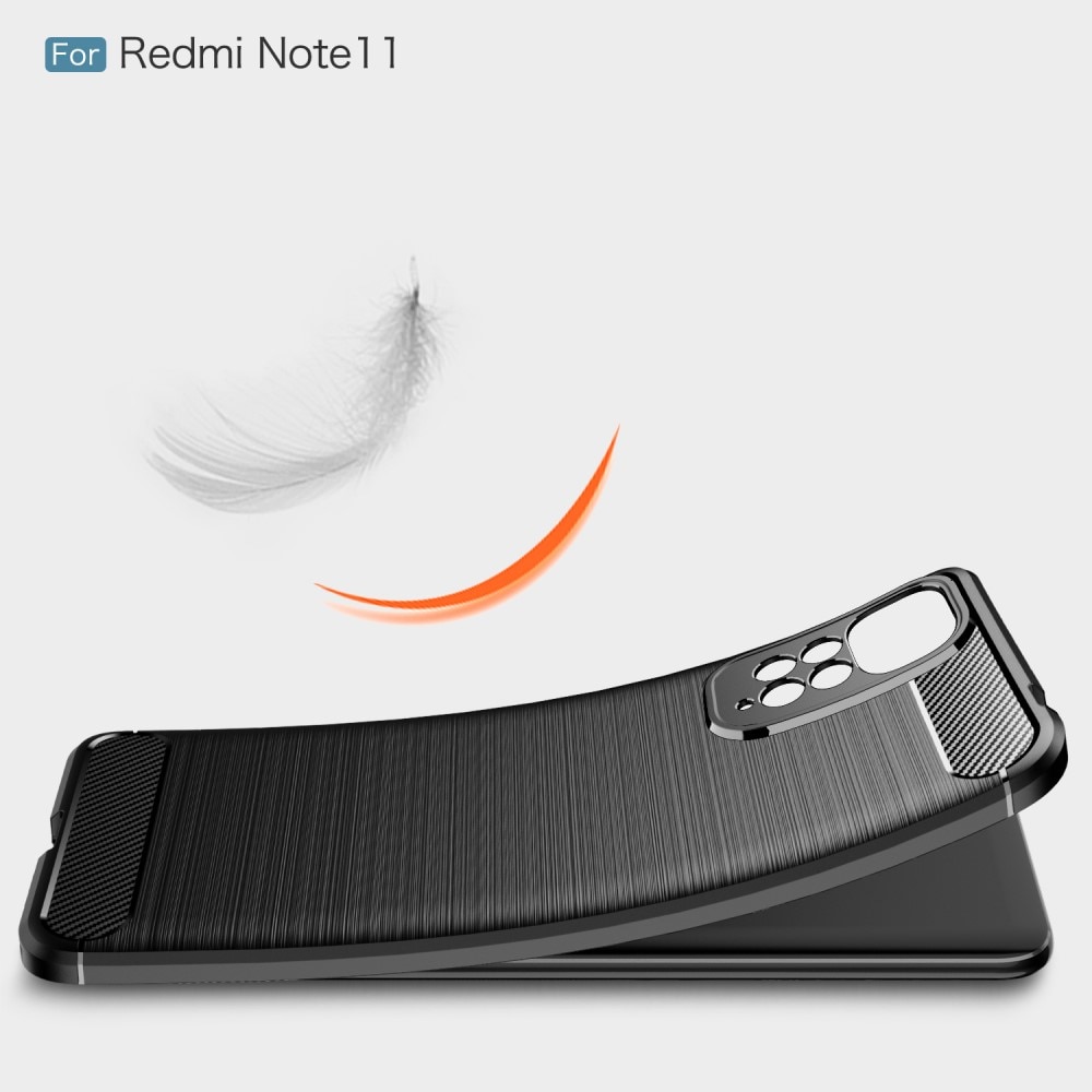 Brushed TPU Case Xiaomi Redmi Note 11 Zwart