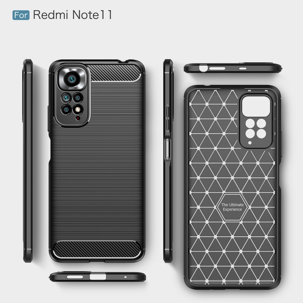Hoesje TPU Brushed Xiaomi Redmi Note 11 Zwart