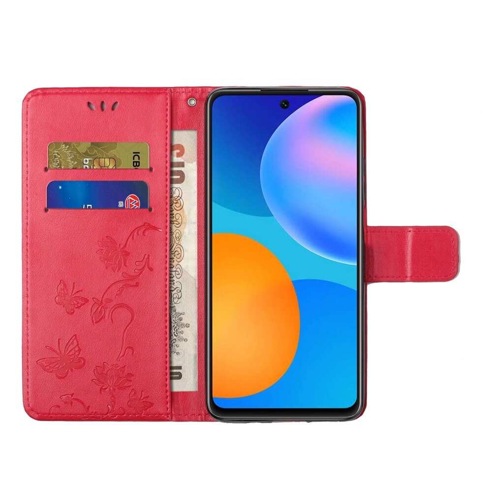 Xiaomi Redmi Note 11 Leren vlinderhoesje Rood