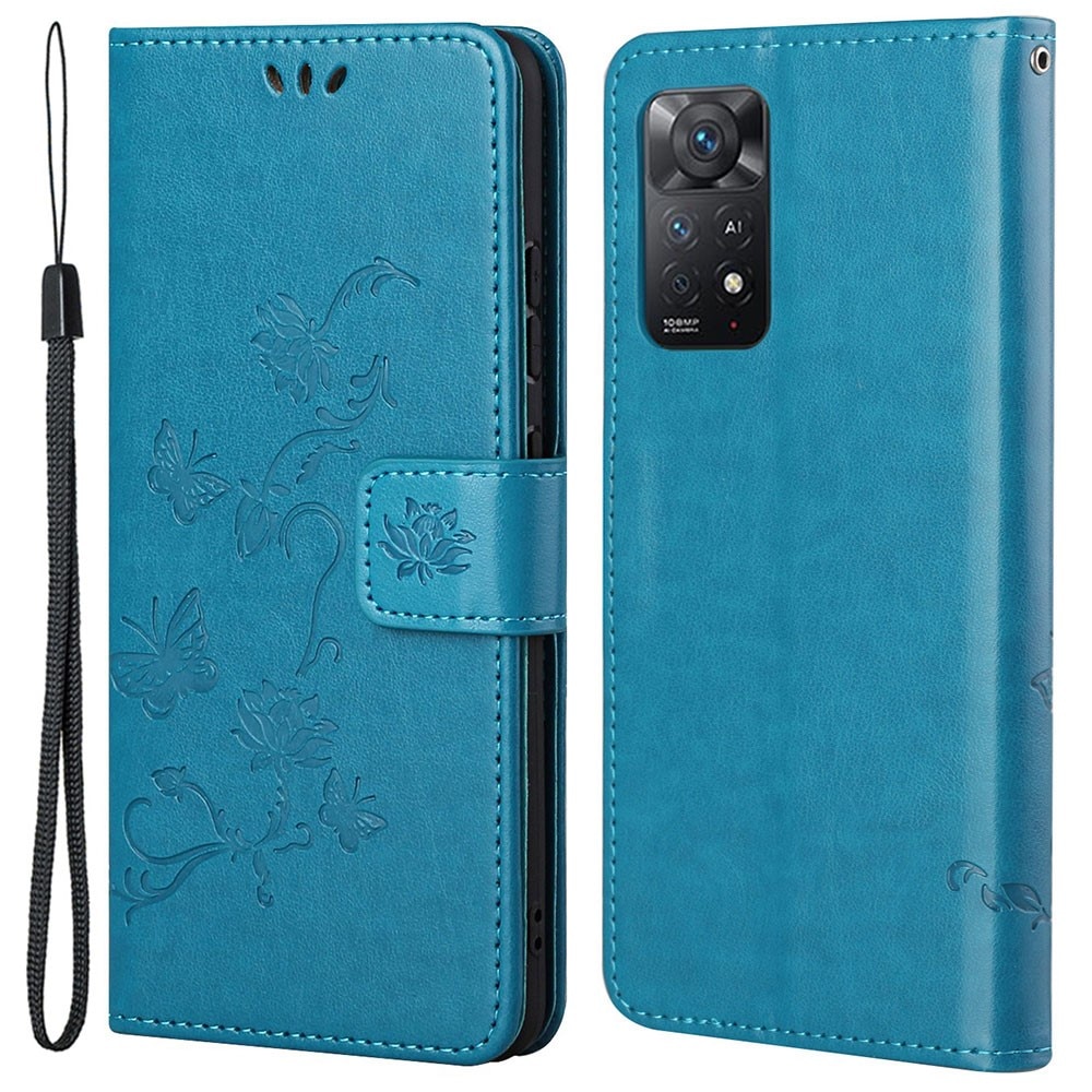 Xiaomi Redmi Note 11 Pro Leren vlinderhoesje Blauw