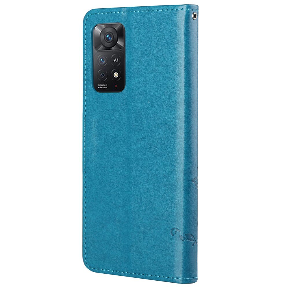 Xiaomi Redmi Note 11 Pro Leren vlinderhoesje Blauw