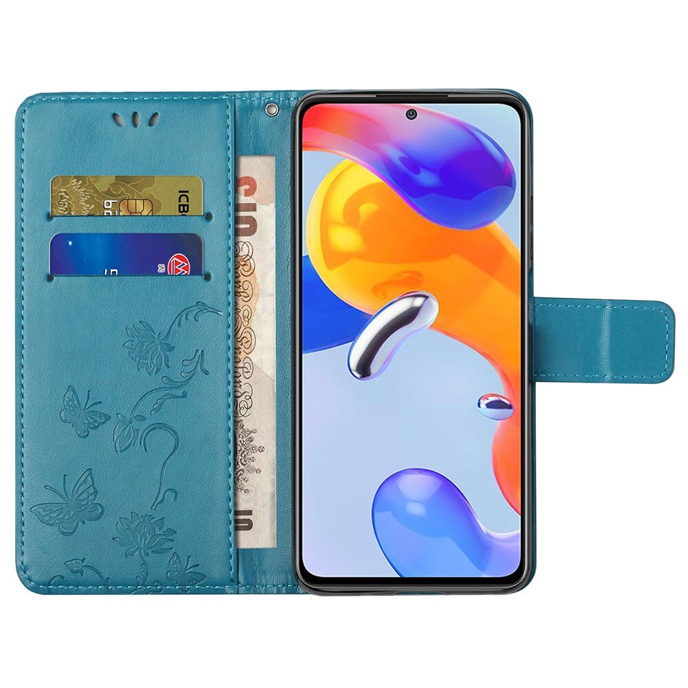 Xiaomi Redmi Note 11 Pro Leren vlinderhoesje Blauw