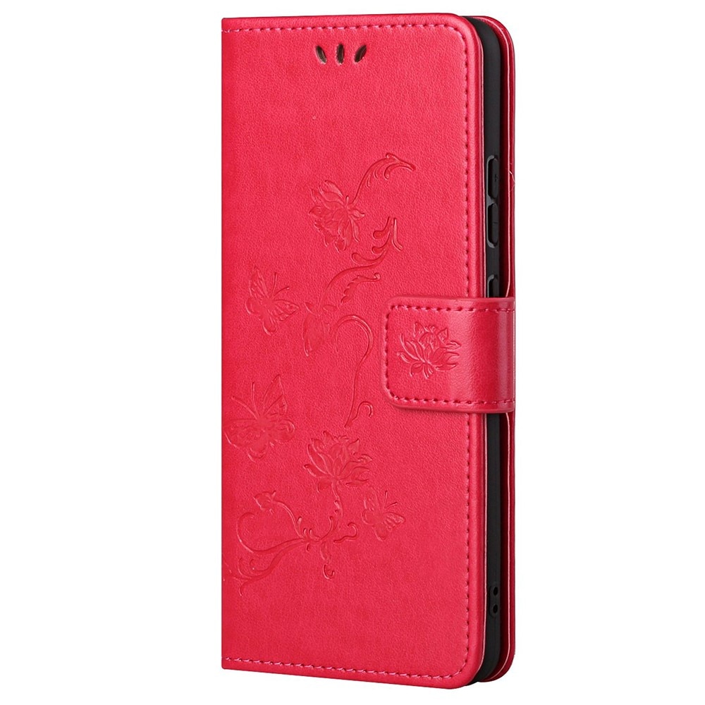 Xiaomi Redmi Note 11 Pro Leren vlinderhoesje Rood