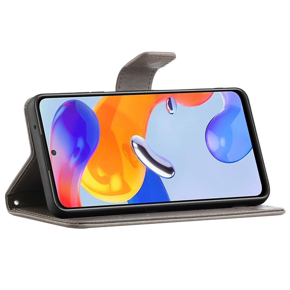 Xiaomi Redmi Note 11 Pro Leren vlinderhoesje Grijs