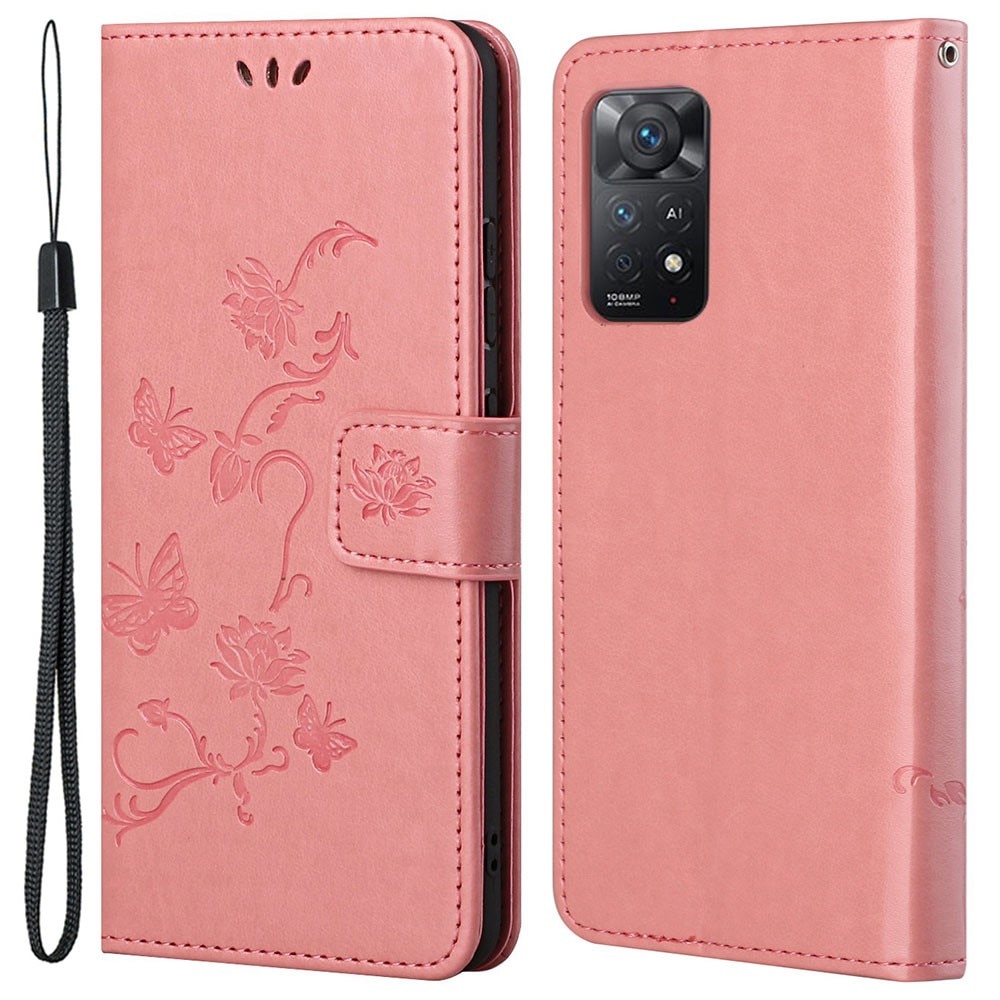 Xiaomi Redmi Note 11 Pro Leren vlinderhoesje Roze
