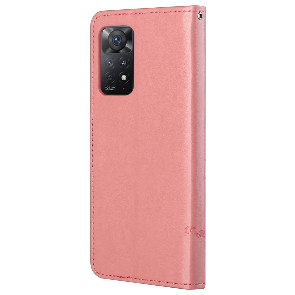 Xiaomi Redmi Note 11 Pro Leren vlinderhoesje Roze