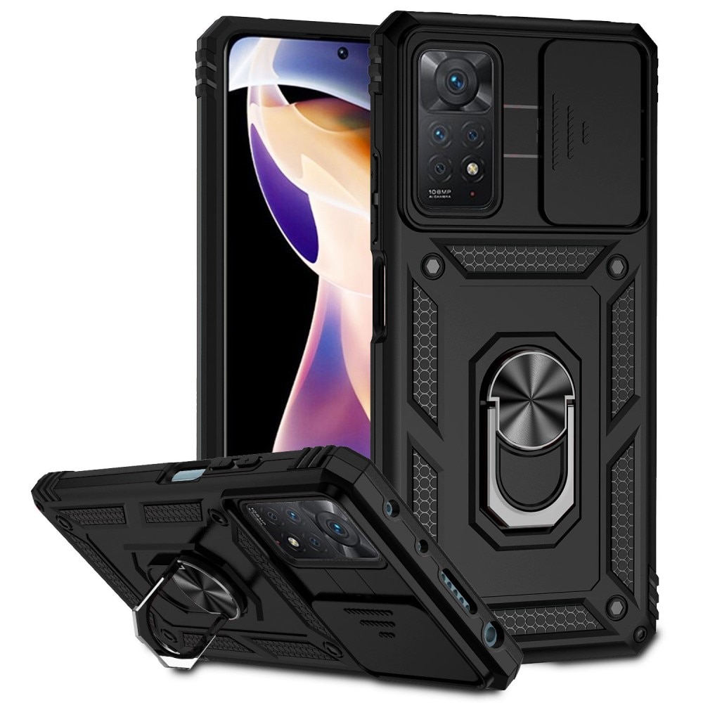 Xiaomi Redmi Note 11 Pro Hybridcase Ring+Camera Protector Zwart