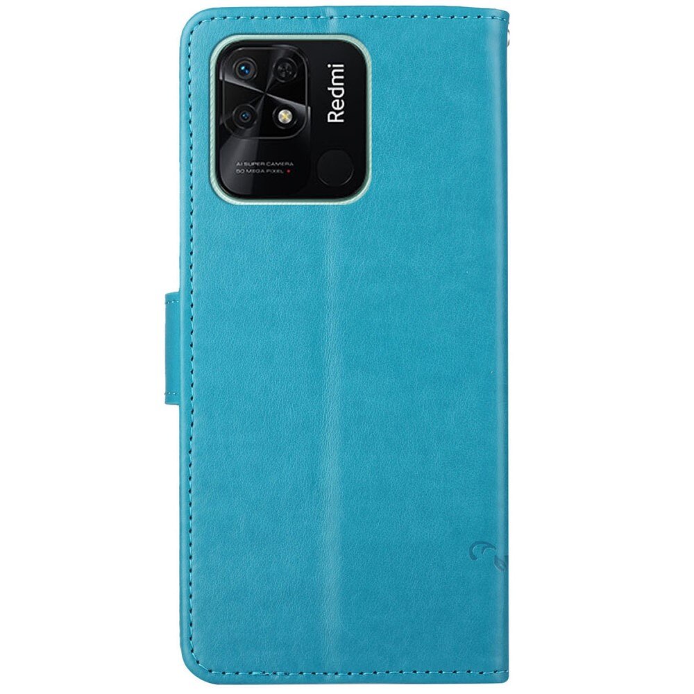 Xiaomi Redmi 10C Leren vlinderhoesje Blauw