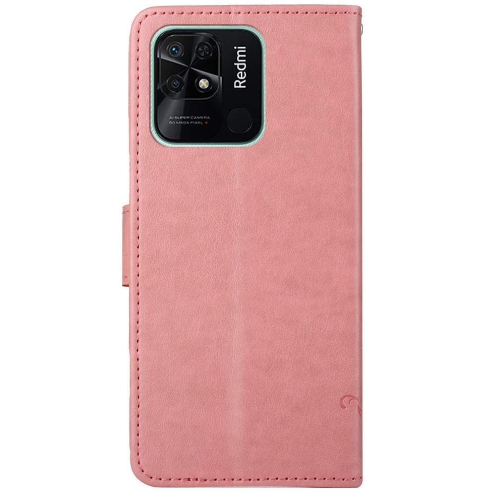 Xiaomi Redmi 10C Leren vlinderhoesje Roze