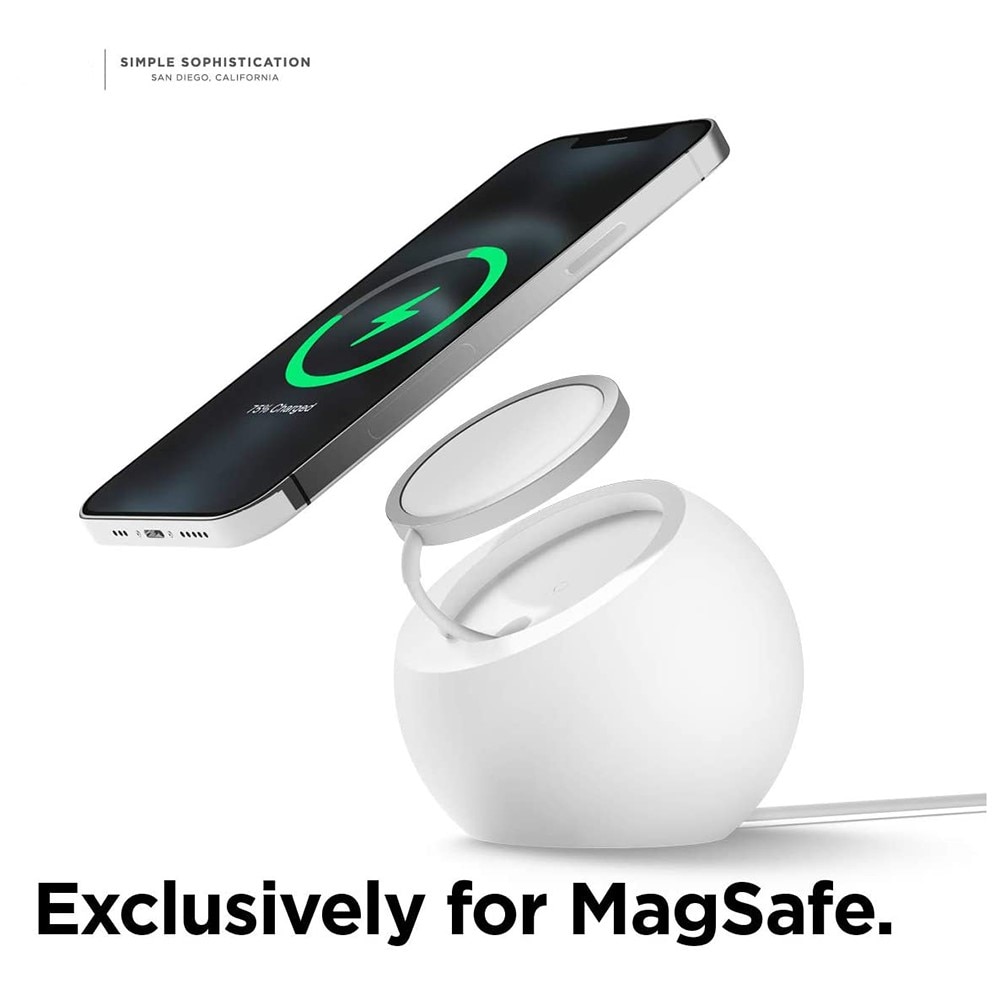 Ronde houder voor MagSafe-oplader wit