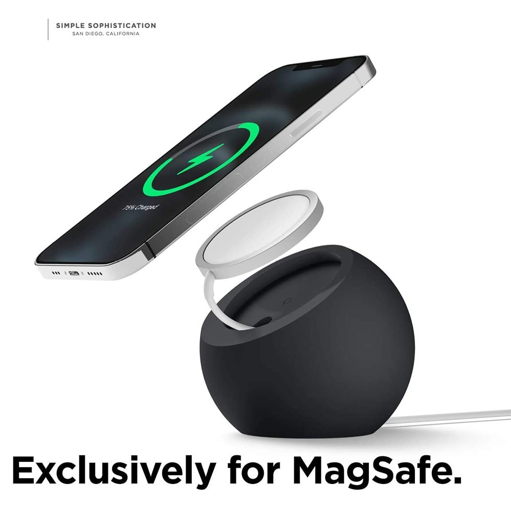 Ronde houder voor MagSafe-oplader zwart