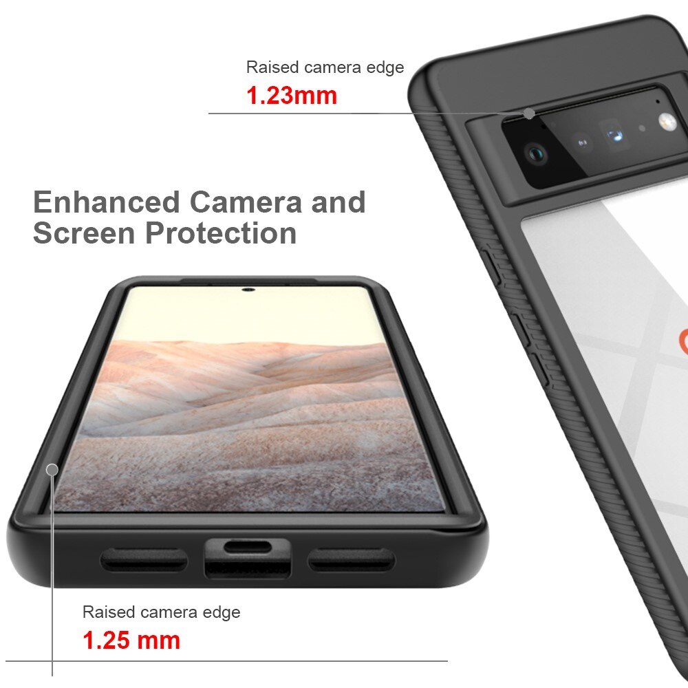 Google Pixel 6 Pro Full Cover Case Zwart