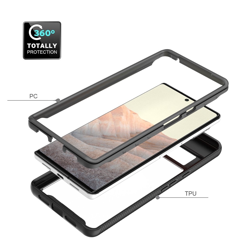Google Pixel 6 Pro Full Cover Case Zwart