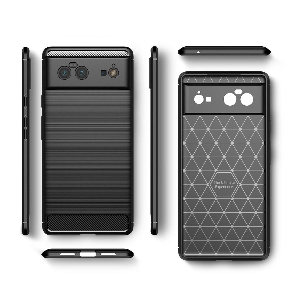 Hoesje TPU Brushed Google Pixel 6 Pro Zwart