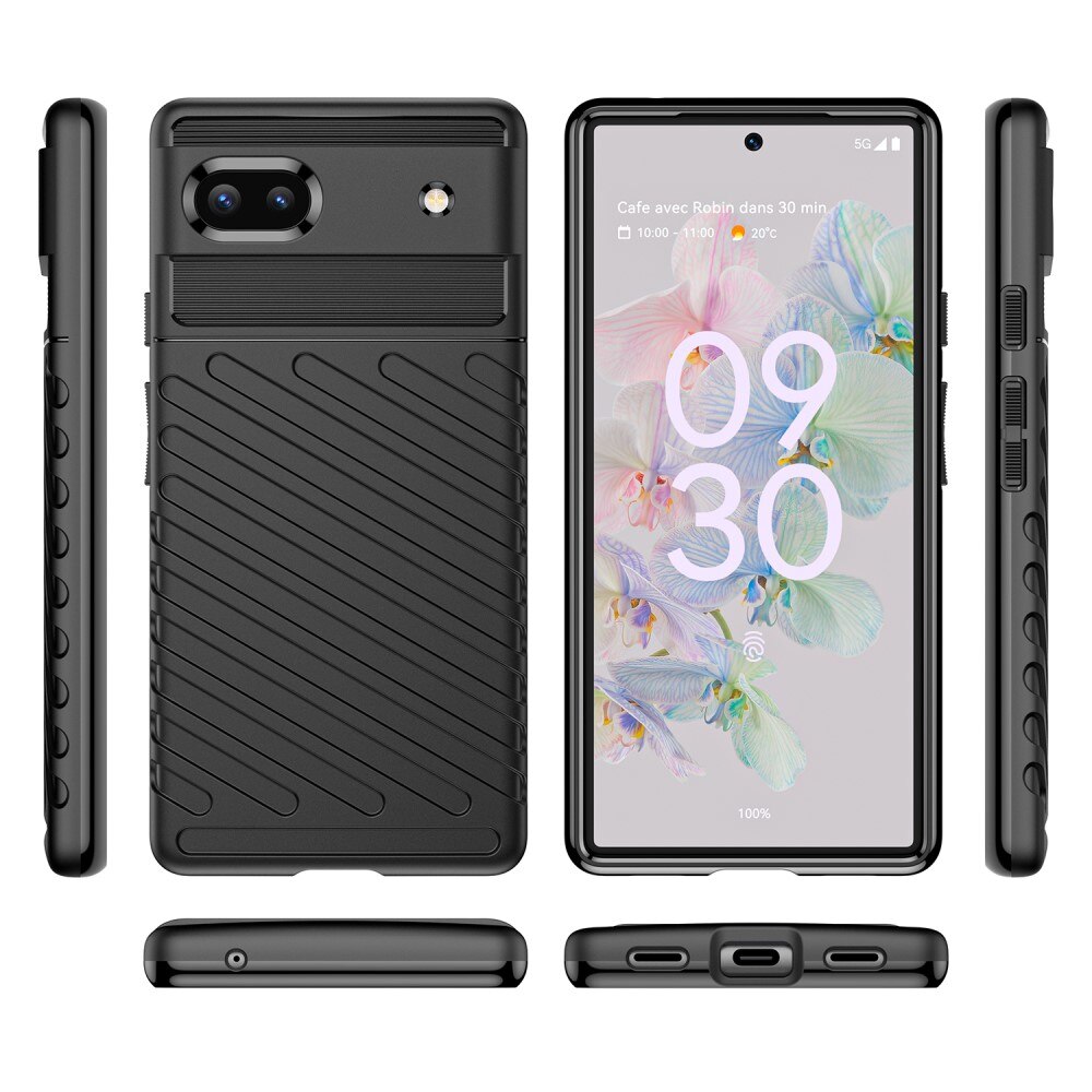 Google Pixel 6a Thunder TPU Case Zwart