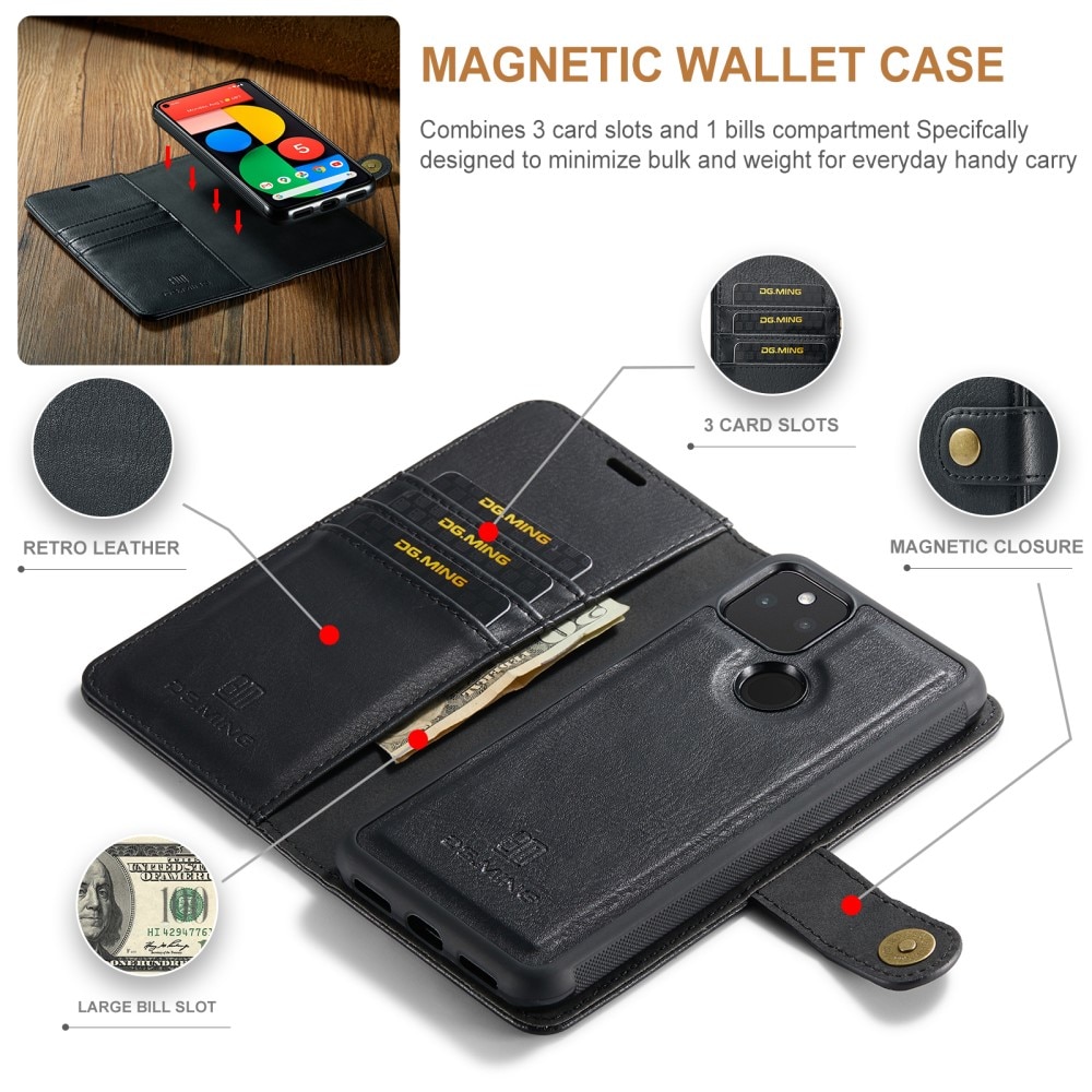 Magnet Wallet Google Pixel 5a Zwart