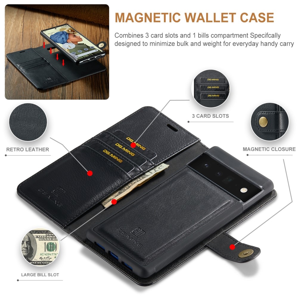 Magnet Wallet Google Pixel 6 Pro Zwart