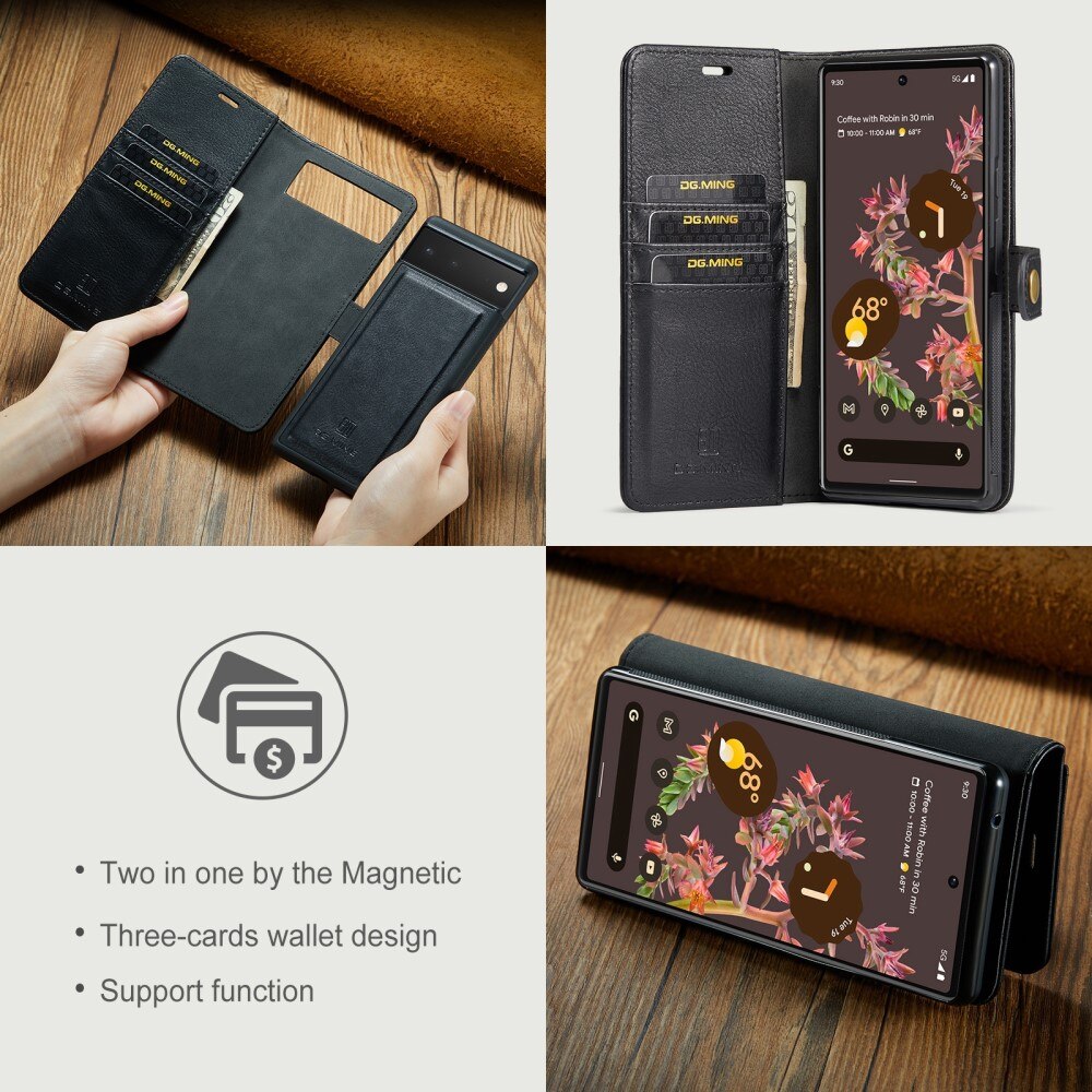 Magnet Wallet Google Pixel 6 Zwart