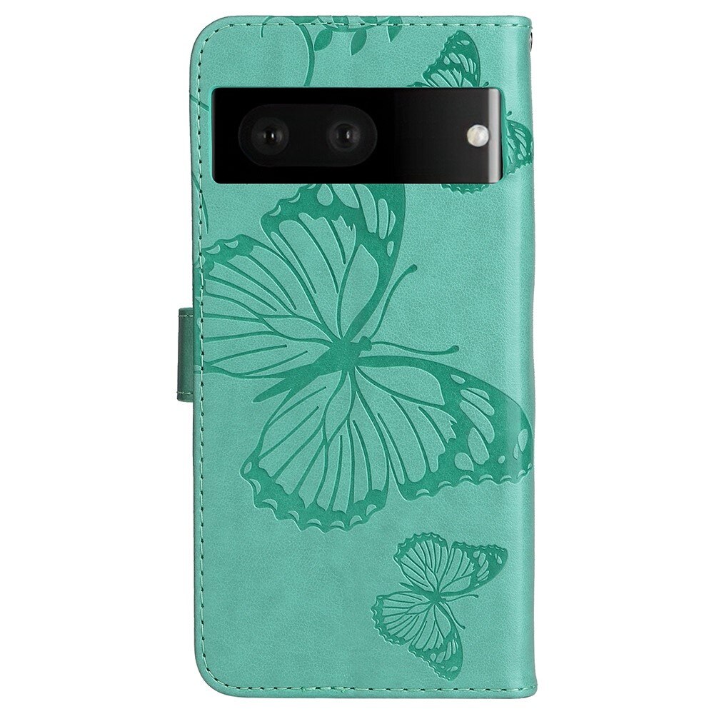 Google Pixel 7 Leren vlinderhoesje Groen