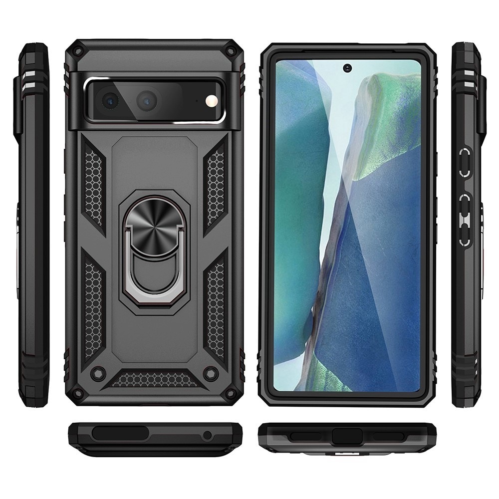 Google Pixel 7 Hybridcase Tech Ring Zwart