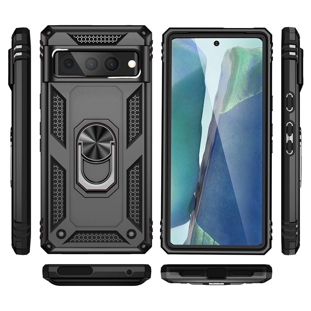 Google Pixel 7 Pro Hybridcase Tech Ring Zwart