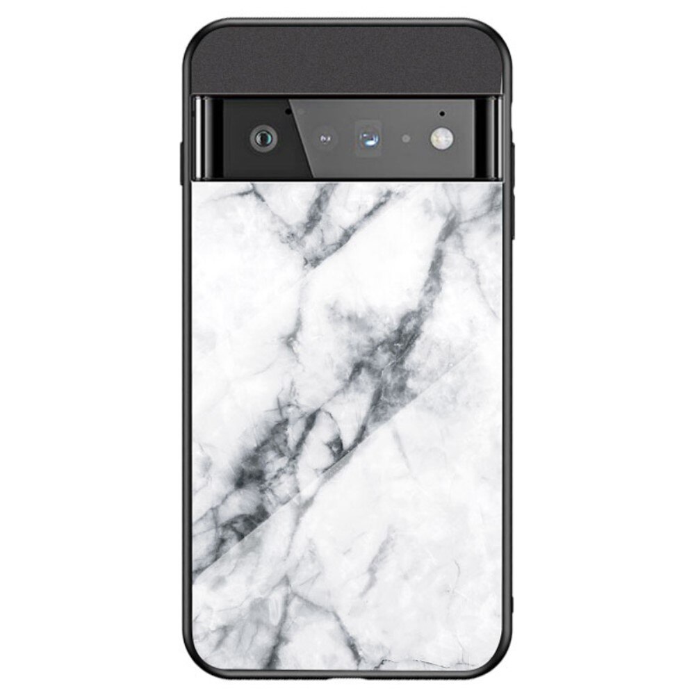 Google Pixel 7 Pro Hoesje Gehard Glas wit marmer