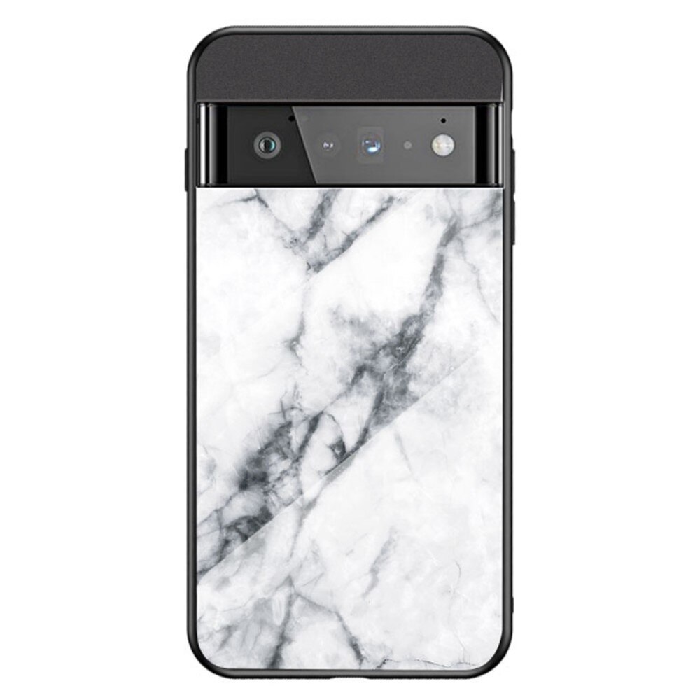 Google Pixel 7 Hoesje Gehard Glas wit marmer