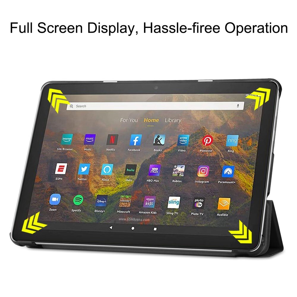 Amazon Fire HD 10 (2021) Tri-fold Hoesje Zwart