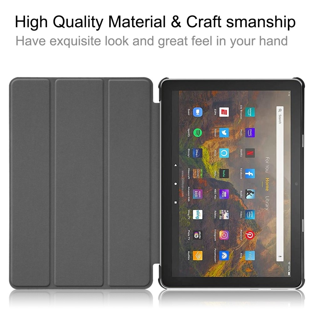 Amazon Fire HD 10 (2021) Tri-fold Hoesje Zwart