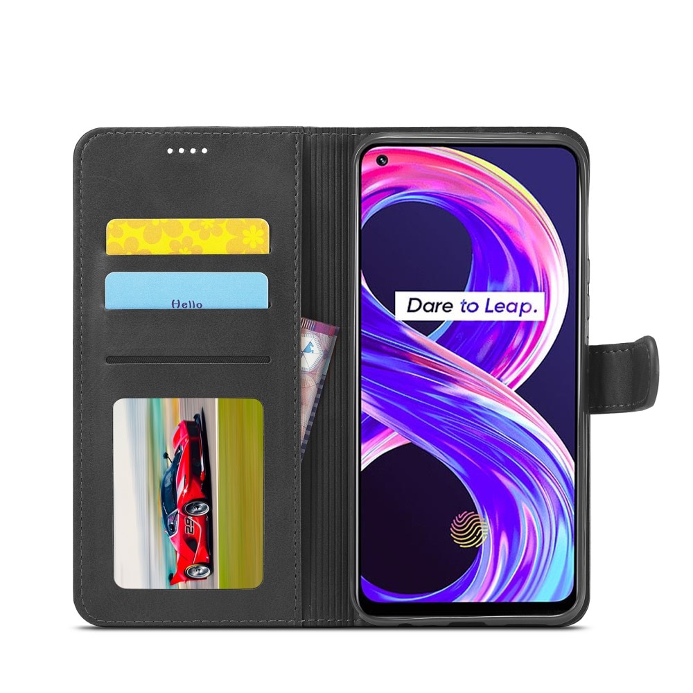 Bookcover hoesje Realme 8/8 Pro Zwart