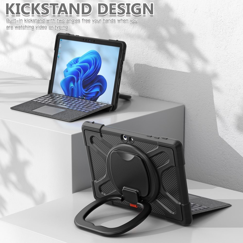 Microsoft Surface Go/Go 2/Go 3 10,5 Kickstand Hybrid Case Zwart