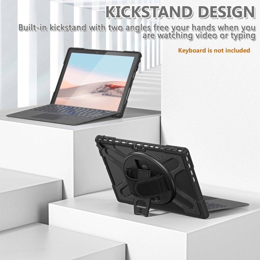 Microsoft Surface Pro 4/5/6/7/7 Plus Schokbestendige Hybridcase Zwart